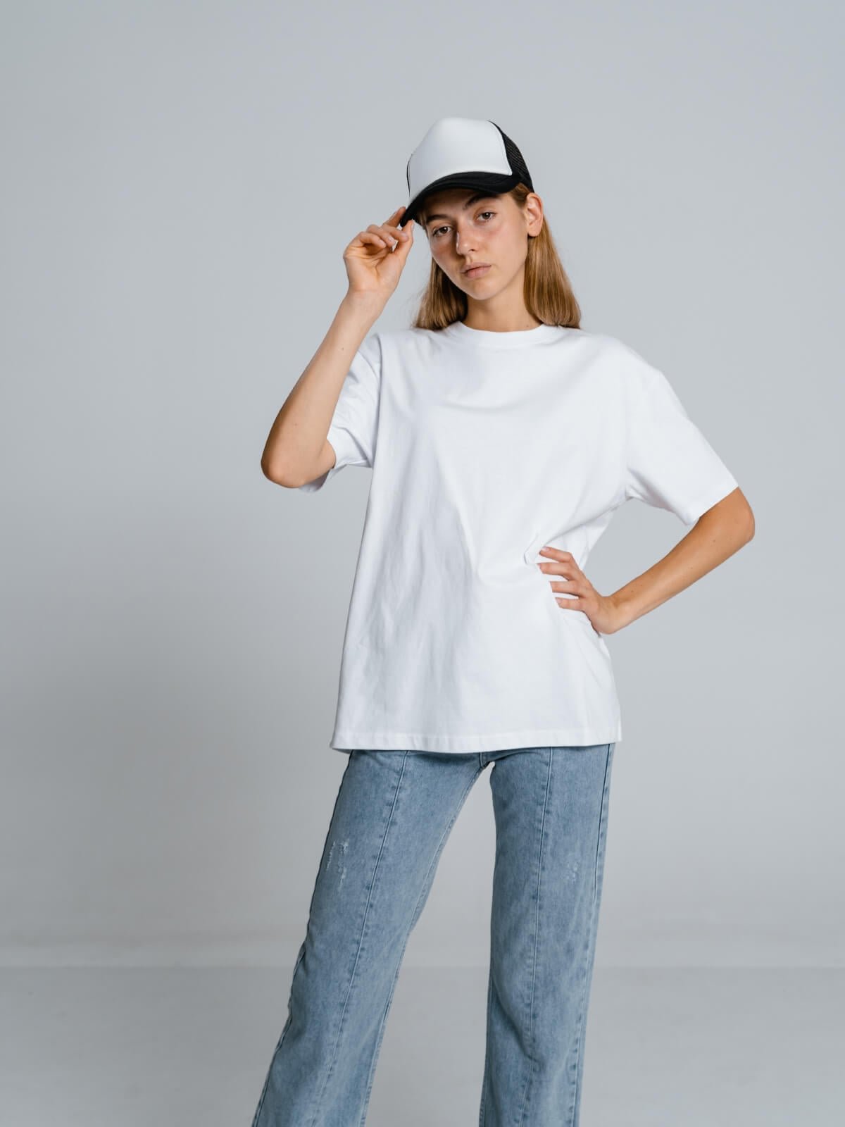 White basic t-shirt