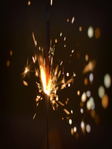 Sparkler light symbolizing the SPARK virtual coaching program